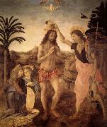 Andrea del Verrocchio Christ-s baptism oil painting on canvas